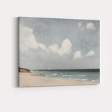 Minimalist Sandy Beach Gentle Waves Coastal Landscape Canvas Wall Art Print Decor Picture Ready to Hang