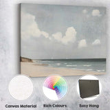 Minimalist Sandy Beach Gentle Waves Coastal Landscape Canvas Wall Art Print Decor Picture Ready to Hang