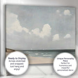 Minimalist Sandy Beach Gentle Waves Coastal Landscape Canvas Wall Art Print Decor Picture Ready to Hang