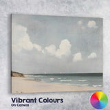 Minimalist Sandy Beach Gentle Waves Coastal Landscape Canvas Wall Art Print Decor Picture Ready to Hang