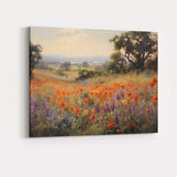 Impressionist Wildflower Meadow Poppies Summer Countryside Landscape Canvas Wall Art Print Decor Picture Ready to Hang