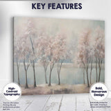 Dreamy Blossom Trees Serene Lake Landscape Canvas Wall Art Print Decor Picture Ready to Hang