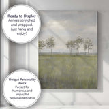 Soft Green Meadow Trees Minimalist Countryside Landscape Canvas Wall Art Print Decor Picture Ready to Hang