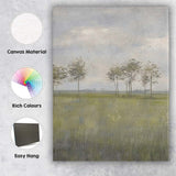 Soft Green Meadow Trees Minimalist Countryside Landscape Canvas Wall Art Print Decor Picture Ready to Hang
