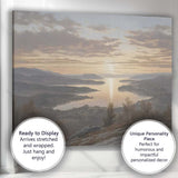 Misty Mountain Lake Sunrise Panorama Landscape Canvas Wall Art Print Decor Picture Ready to Hang