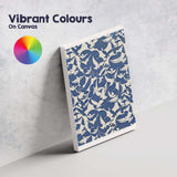 Blue White Flying Dove Abstract Pattern Canvas Wall Art Print Decor Picture Ready to Hang