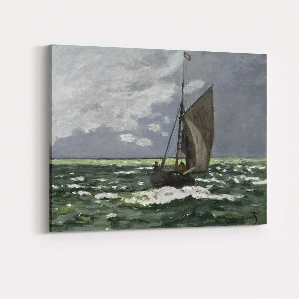 Classic Sailing Boat Stormy Sea Marine Painting Canvas Wall Art Print Decor Picture Ready to Hang