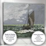 Classic Sailing Boat Stormy Sea Marine Painting Canvas Wall Art Print Decor Picture Ready to Hang