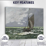 Classic Sailing Boat Stormy Sea Marine Painting Canvas Wall Art Print Decor Picture Ready to Hang