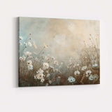 Soft White Wildflower Meadow Botanical Minimalist Floral Canvas Wall Art Print Decor Picture Ready to Hang