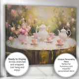 Romantic Garden Tea Party Floral Impressionist Canvas Wall Art Print Decor Picture Ready to Hang