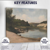 Peaceful Riverside Valley Countryside Landscape Canvas Wall Art Print Decor Picture Ready to Hang