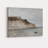 Coastal Clifftop Castle Calm Sea Landscape Canvas Wall Art Print Decor Picture Ready to Hang