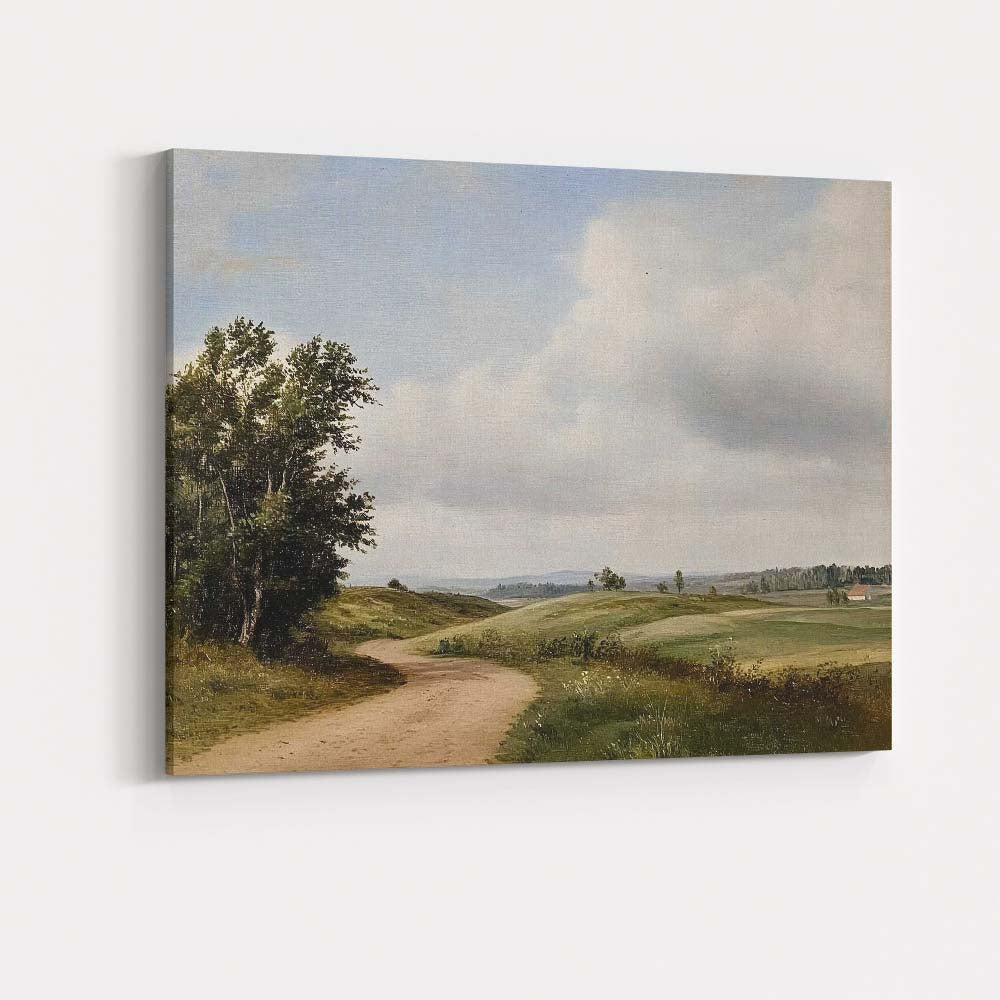 Country Lane Rolling Green Hills Rural Landscape Canvas Wall Art Print Decor Picture Ready to Hang