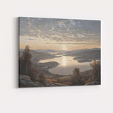 Panoramic Mountain Lake Sunrise Scenic Landscape Canvas Wall Art Print Decor Picture Ready to Hang
