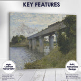 Impressionist Steam Train Railway Bridge River Landscape Classic Painting Canvas Wall Art Print Decor Picture Ready to Hang