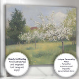 Spring Blossom Orchard White Flowering Trees Landscape Canvas Wall Art Print Decor Picture Ready to Hang