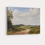 Sunny Country Lane Rolling Hills Rural Landscape Canvas Wall Art Print Decor Picture Ready to Hang