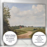 Sunny Country Lane Rolling Hills Rural Landscape Canvas Wall Art Print Decor Picture Ready to Hang