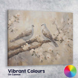 Soft White Dove Blossom Branch Romantic Nature Painting Canvas Wall Art Print Decor Picture Ready to Hang