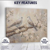 Soft White Dove Blossom Branch Romantic Nature Painting Canvas Wall Art Print Decor Picture Ready to Hang
