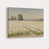 White Flower Field Rural Countryside Landscape Canvas Wall Art Print Decor Picture Ready to Hang