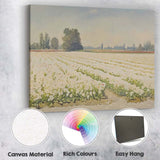 White Flower Field Rural Countryside Landscape Canvas Wall Art Print Decor Picture Ready to Hang