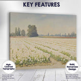 White Flower Field Rural Countryside Landscape Canvas Wall Art Print Decor Picture Ready to Hang