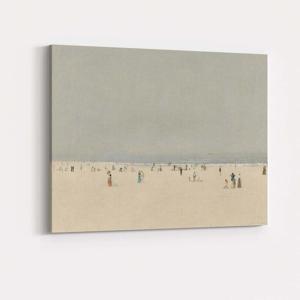 Minimalist Beach Figures Coastal Seascape Impressionist Canvas Wall Art Print Decor Picture Ready to Hang