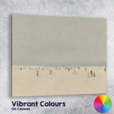 Minimalist Beach Figures Coastal Seascape Impressionist Canvas Wall Art Print Decor Picture Ready to Hang