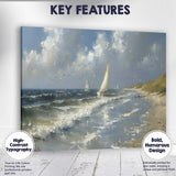 Impressionist Sailing Boats Coastal Seascape Ocean Canvas Wall Art Print Decor Picture Ready to Hang