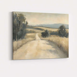 Soft Neutral Country Road Rolling Hills Landscape Canvas Wall Art Print Decor Picture Ready to Hang