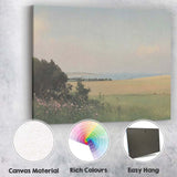 Soft Pastel Meadow Lake Countryside Landscape Painting Canvas Wall Art Print Decor Picture Ready to Hang