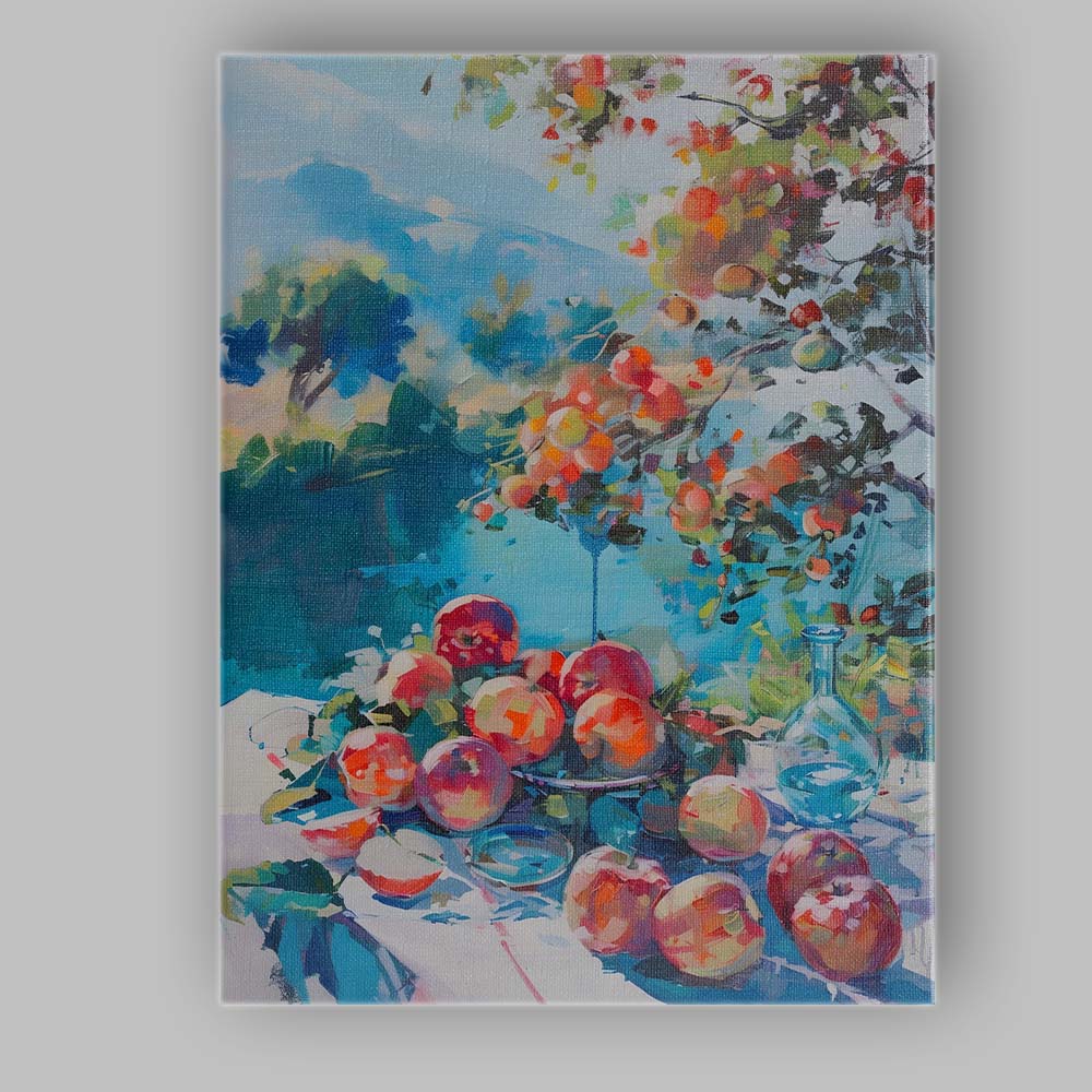 Vibrant Apple Still Life Orchard Impressionist Painting Canvas Wall Art Print Decor Picture Ready to Hang