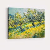 Vibrant Olive Grove Mediterranean Countryside Impressionist Landscape Canvas Wall Art Print Decor Picture Ready to Hang
