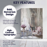 Elegant French Country Armchair Window Interior Painting Canvas Wall Art Print Decor Picture Ready to Hang