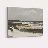 Abstract Coastal Dunes Windswept Seascape Impressionist Landscape Canvas Wall Art Print Decor Picture Ready to Hang