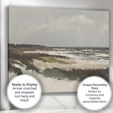 Abstract Coastal Dunes Windswept Seascape Impressionist Landscape Canvas Wall Art Print Decor Picture Ready to Hang