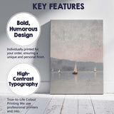Serene Misty Lake Sailboats Coastal Landscape Canvas Wall Art Print Decor Picture Ready to Hang