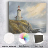 Coastal Lighthouse Stormy Sea Impressionist Seascape Canvas Wall Art Print Decor Picture Ready to Hang