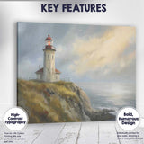 Coastal Lighthouse Stormy Sea Impressionist Seascape Canvas Wall Art Print Decor Picture Ready to Hang