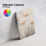 Soft Neutral Dandelion Seed Head Botanical Minimalist Floral Canvas Wall Art Print Decor Picture Ready to Hang