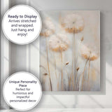 Soft Neutral Dandelion Seed Head Botanical Minimalist Floral Canvas Wall Art Print Decor Picture Ready to Hang