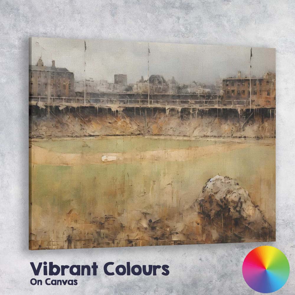 Muted Industrial Riverside Urban Landscape Contemporary Impressionist Canvas Wall Art Print Decor Picture Ready to Hang