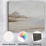 Minimalist Monochrome Coastal Mountain Seascape Landscape Canvas Wall Art Print Decor Picture Ready to Hang