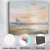 Soft Pastel Sunset Wetland Waterscape Landscape Canvas Wall Art Print Decor Picture Ready to Hang