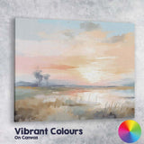 Soft Pastel Sunset Wetland Waterscape Landscape Canvas Wall Art Print Decor Picture Ready to Hang