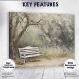 Peaceful Garden Bench Woodland Sunlight Landscape Canvas Wall Art Print Decor Picture Ready to Hang