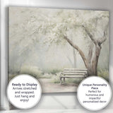 Dreamy Woodland Tree Garden Bench Sunlight Landscape Canvas Wall Art Print Decor Picture Ready to Hang