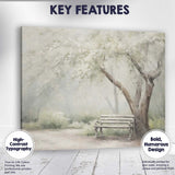 Dreamy Woodland Tree Garden Bench Sunlight Landscape Canvas Wall Art Print Decor Picture Ready to Hang